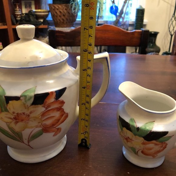 Vintage Japanese Teapot with sugar bowl and Creame - Picture 2 of 8
